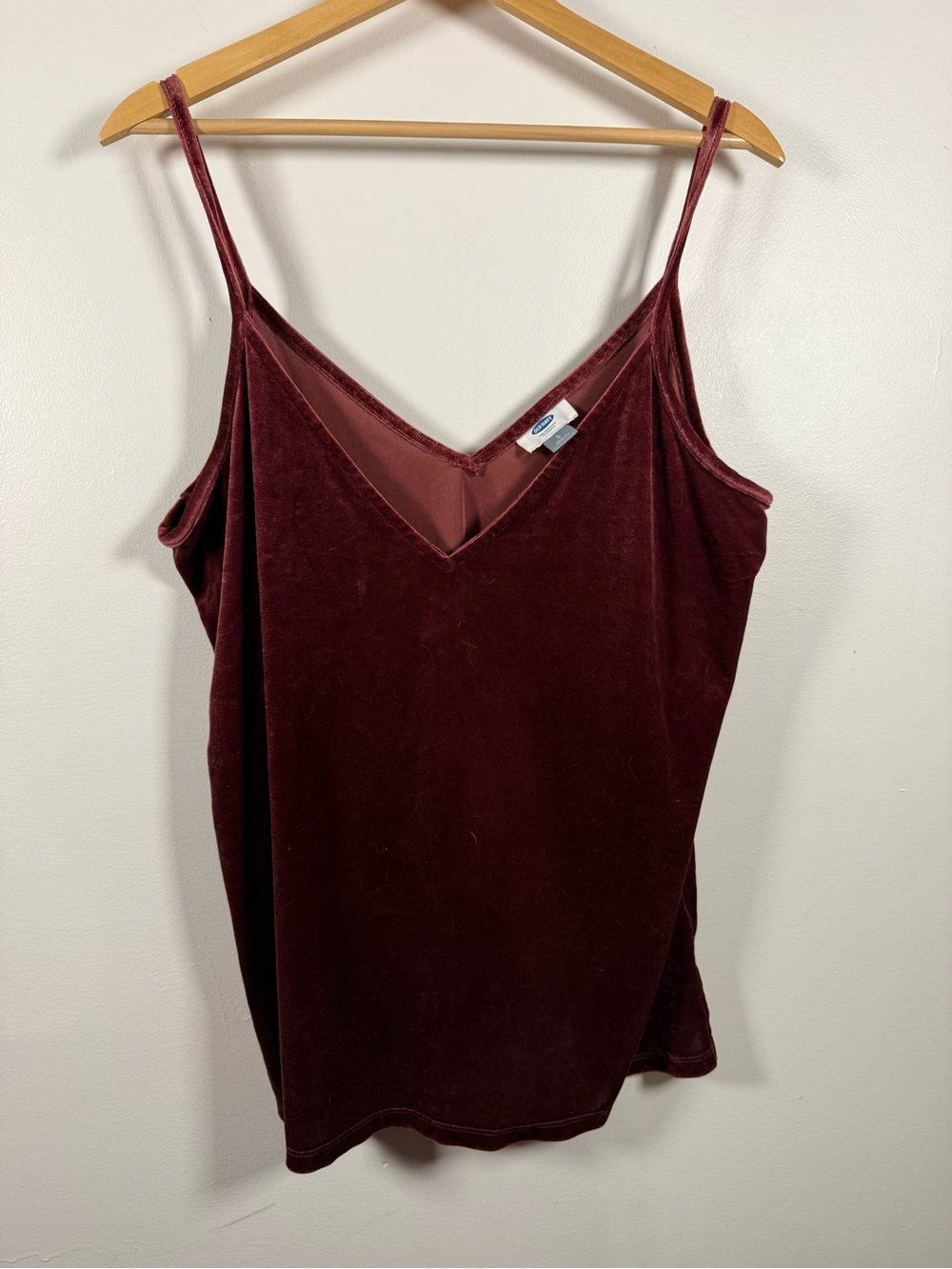Old Navy Velvet V-Neck Cami - Deep Wine